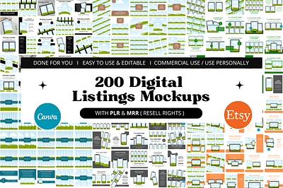 200 Etsy Listing Mockup Bundles PLR MRR etsy banner etsy digital products etsy digital shop etsy digital shop bundle etsy mockup etsy shop