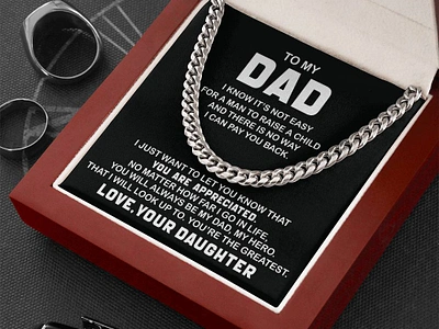 Cuban Chain For Dad 3d branding cuban chain fathers day gift gift for dad gift for dad from daughter graphic design logo ui