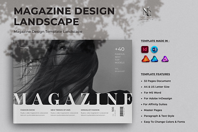 Magazine Design Landscape 3d animation branding graphic design logo ui