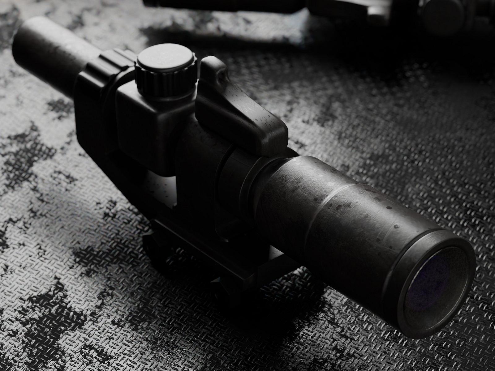 3D Rusted Precision 8x Scope Design by Ameer Hamza on Dribbble