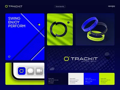 TrackIt Brand Identity - Padel & Tenis Statistics animation branding design logo ui ux web design webflow