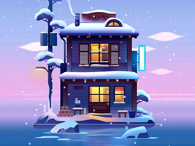 Winter❄️ adventure animation anime house illustration japan mange winter