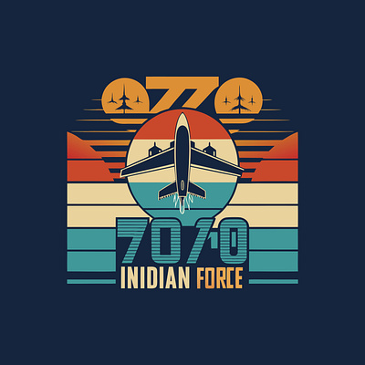 Indian force vector illustration logo design travel