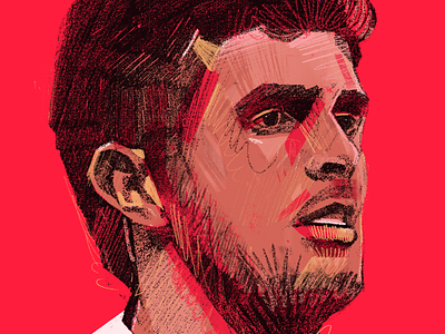 Pulisic character football illustrated portraits illustration illustrator people portrait portrait illustrated portrait illustration procreate pulisic sketchy portrait soccer soccer illustrated usa soccer