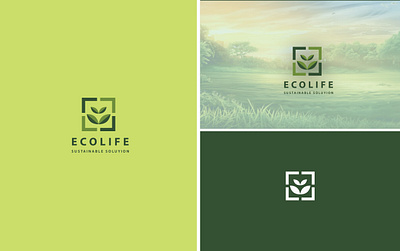 EcoLife Sustainable Solutions eco logo environmentfirst green logo logo design minimal logo