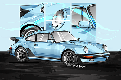 Porsche 911 G Series automotive car illustration illustrations vector vector illustration