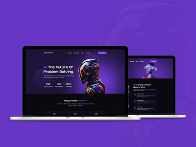 Website Template ( AI ) ai artificial intelligence branding live template ui web