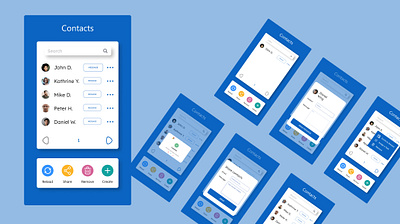My Contacts contacts design figma design mobile app power apps template ui