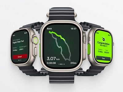 Trek Apple Watch App app applewatch design hiking nature sport trail trek ui ux watch