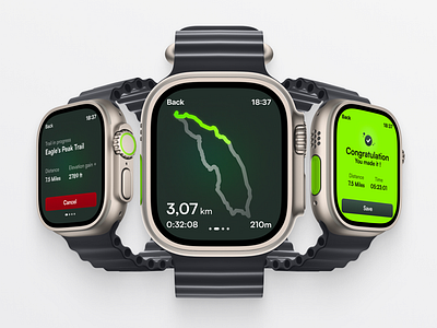 Trek Apple Watch App app applewatch design hiking nature sport trail trek ui ux watch