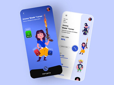 Game Mobile Design🎮 app characters design game game app gaming illustration interface mobile ui ux