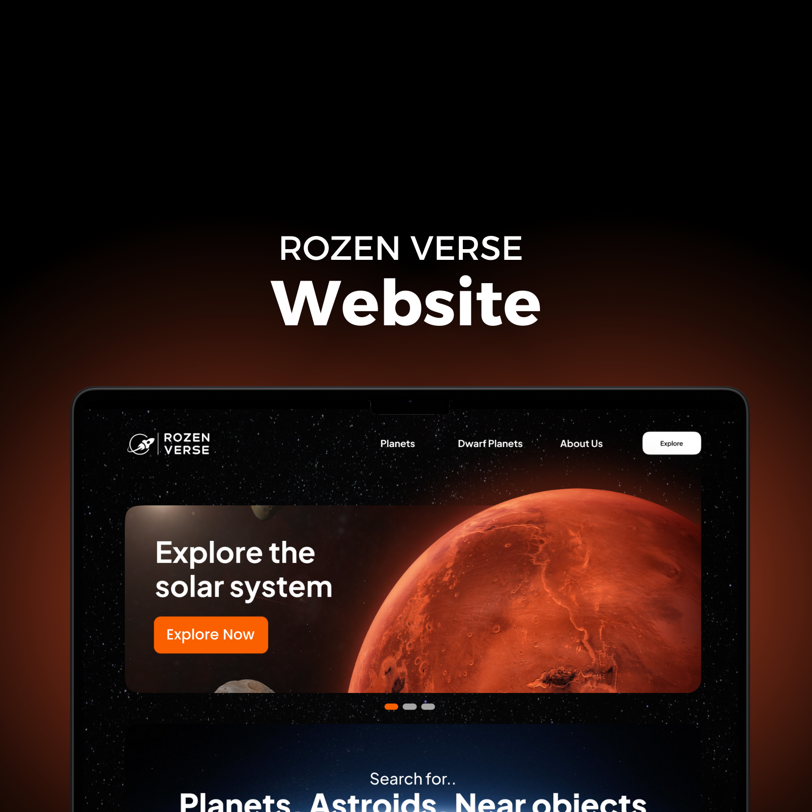 ROZEN VERSE (Nasa space apps - 2024) dark nasa planet serach space ui website
