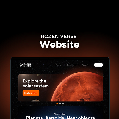 ROZEN VERSE (Nasa space apps - 2024) dark nasa planet serach space ui website