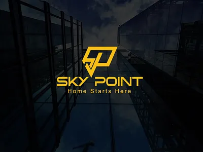 Sky Point-Real Estate Logo Branding Design adobe illustrator adobe photoshop adobe portfolio brand identity branding branding design designer graphic design logo logo desi logo design logo designer meerobeul mohammad robeul motion graphics real estate logo ui