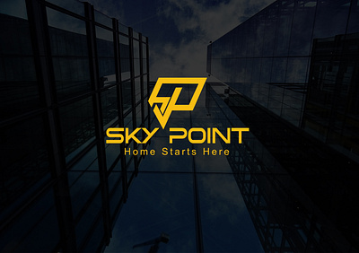 Sky Point-Real Estate Logo Branding Design adobe illustrator adobe photoshop adobe portfolio brand identity branding branding design designer graphic design logo logo desi logo design logo designer meerobeul mohammad robeul motion graphics real estate logo ui