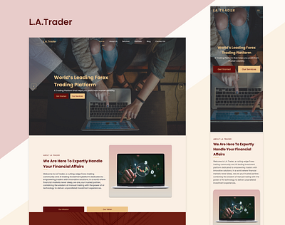 Trader web design and mobile app