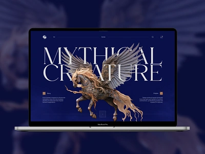 Mythical Creature Web Design – Hero Concept dark theme design fantasy design fog animation greek mythology hero hero section hindu mythology mythical creatures mythology norse mythology smooth transitions storytelling website uiux unicorn web concept web design