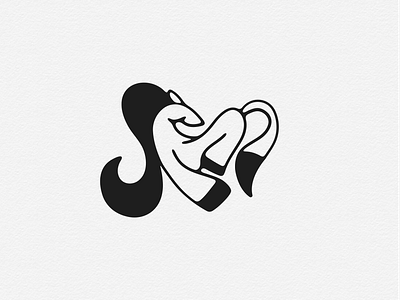 Dynamic Horse Logo Design dynamic horse flat force force drawing hand drawn hand drawn horse hand drawn logo hand drawn logo design heart heart logo heart shape horse horse illustration horse logo illustration minimal modern pony symbolic unicorn