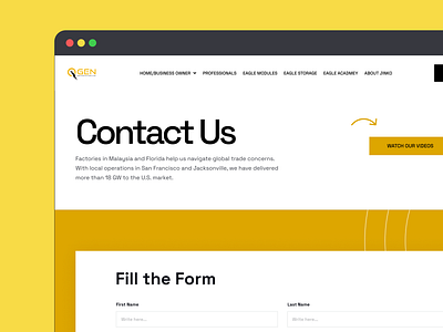 Contact Us Form black contact contact form contact page contact us contact us page contact us screen contacts design form field forms get in touch minimalism typography ui ui design user interface ux ux design yellow