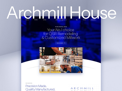 Archmill House Landing Page branding dribbble dribbbledesign landing page ui webpage website