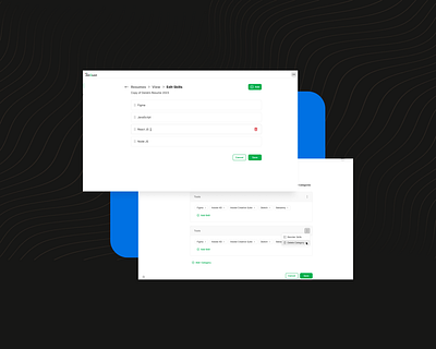 Case Study - Category Integration in Resume Skill Add/Edit Flow categoryintegration chips chips ui chips ui design designcasestudy draganddrop edit flow rename reorder resumedesign resumeskillssection skills skillssection submenu tags tags ui userexperience uxcasestudy