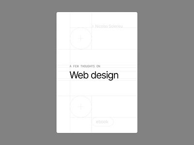 A few thoughts on web design blueprint book branding cover editorial frontpage illustration specs