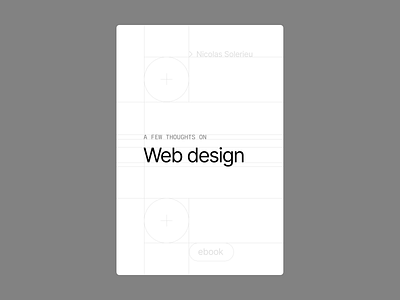 A few thoughts on web design blueprint book branding cover editorial frontpage illustration specs