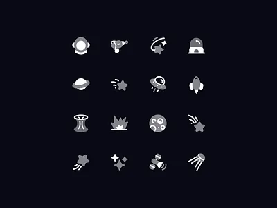 NeatIcons - Space, Astronomy Icons - Bulk astronaut astronomy branding flyingsaucer icon icon pack icon set iconography icons neaticons observatory satelight saturn shooting star space space gun stars