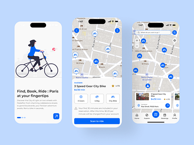 Bike Rental App Design Concept app design bike bike rental electric bicycle rent rent bike rental rental app rental services sport ui uiux ux