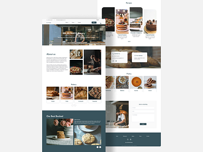 Baked with love. ❤️ Enjoy my new website design. bakery website design e commerce website food website landing page ui design website design