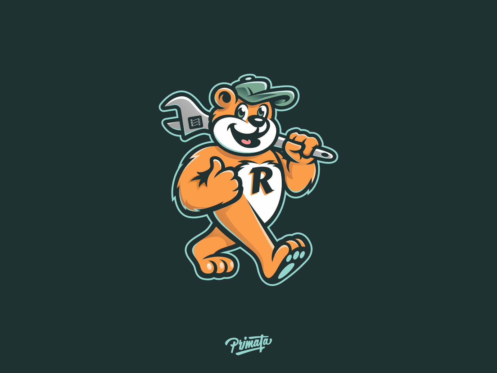Reuben's Heating & Air air air care air conditioning bear brand branding graphic design heating home service home service brand hvac illustration logo mascot plumbing repair service