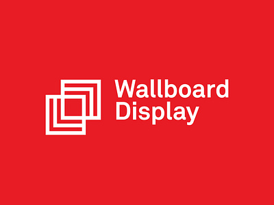 Wallboard Display brand identity brand mark branding communication digital display geometric icon identity mark logo red screens squares symbol