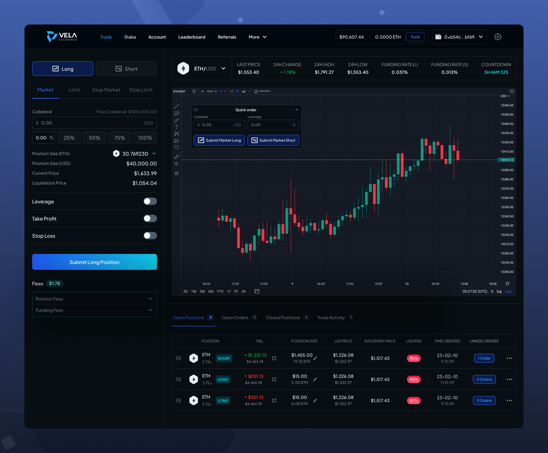 Vela Exchange Trading crypto product design product designer software design ui ui design ux