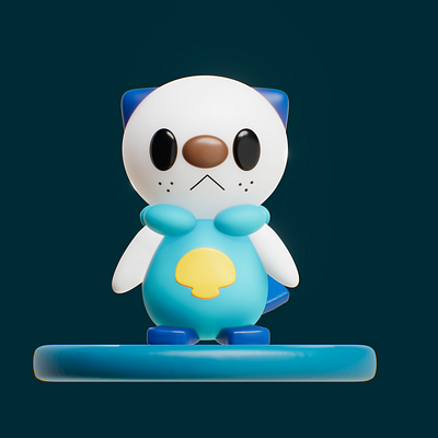 Oshawott 3d modeling nomadscupt pokemon sculpt