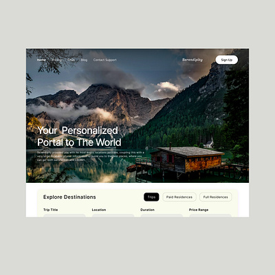 Travel Management Landing Page design desktop desktop view hero section landing page product design tour travel ui ux web design website