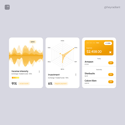 Income Financial Widgets - UI Components branding charts clean components dashboard design figma finance minimal product startup transaction ui ux web widgets