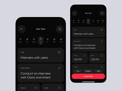 iOS Task Management - New Task branding calendar clean dashboard design ios management minimal product schedule startup task ui ux