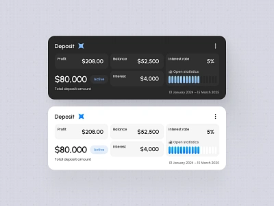 Deposit Calculator - UI Kit Widgets branding calculator charts clean deposit design financial minimal mobile startups ui user interface ux web widgets