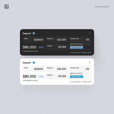 Deposit Calculator - UI Kit Widgets branding calculator charts clean deposit design financial minimal mobile startups ui user interface ux web widgets