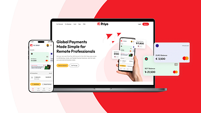 Priyo Global Payment Website Redesign & Mobile App Concept concept creativerafat figma maxrafat mobileappconcept mobilewallet paymentappdesign simplegateway ui uiuxdesign ux wallet webredesign