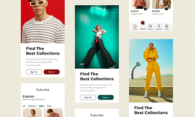 Fashion Hub App app branding ui