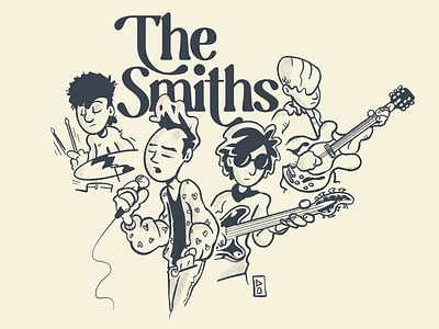 The Smiths 80s band cute funny illustration marr morrissey music new wave procreate retro smiths the smiths