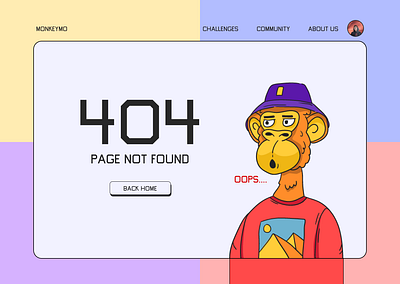 404 page - children game website - Daily UI design 404 404 page children daily ui game website ui ui design uiux