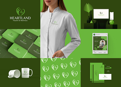 Heartland Health & Wellness Logo Design brand book brand guideline brand identity branding creative logo design graphic design health logo logo medical logo unique logo wellness logo