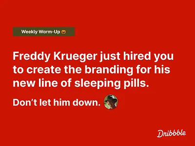 Halloween Warm-Up #1 🎃 Freddy Krueger branding community design dribbble dribbbleweeklywarmup freddy krueger halloween nightmare on elm street prompt weekly warm up