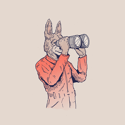 Inktober day 5: Binoculars animal art binoculars cartoon character character design design dog drawing illustration inktober inktober 2024