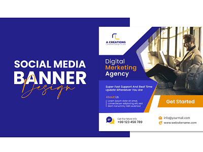 Social Media Banner Design ad design banner banner design banner for marketing agency creative banner digital marketing banner facebook banner flyer graphic design instagram banner instagram post design marketing banner design poster social media banner design