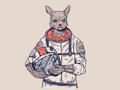 Inktober day 6: Trek art cartoon character character design chihuahua drawing illustration inktober inktober 2024 nasa space star trek trek