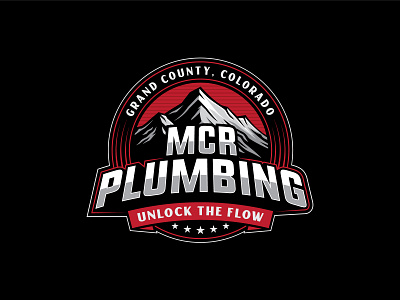 "MCR PLUMBING" logo concept animation logoprocess