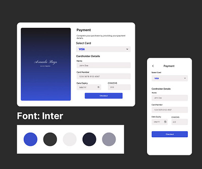 DAILY UI #002 - CREDIT CARD CHECKOUT app checkout dailyui ui